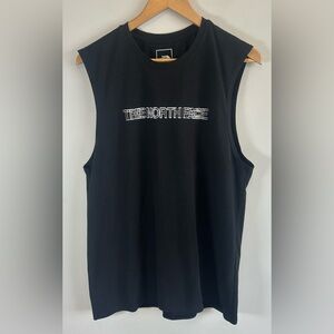 The North Face Coordinates Tank Top Shirt Mens L Logo Sleeveless Black Like New